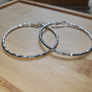 Silver hoop earrings